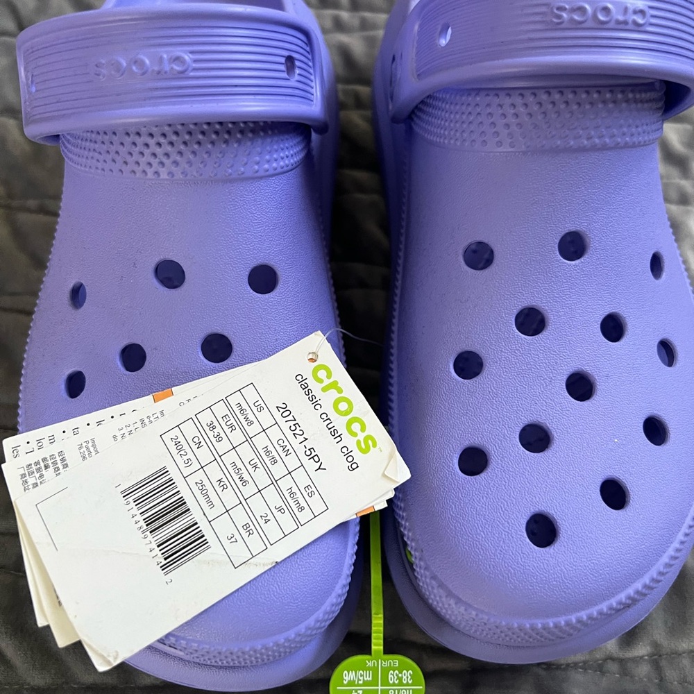 CROCS Purple Sandals with Classic Ventilation